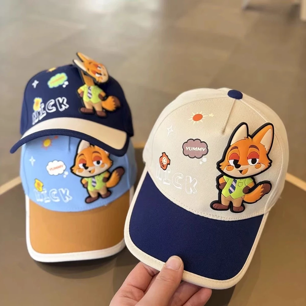 ของขวัญสําหรับเด็ก หมวก Zootopia Nick และ Judy สําหรับเด็กชายและเด็กหญิงหมวกเบสบอลเหมาะสําหรับ 2-7 ปี