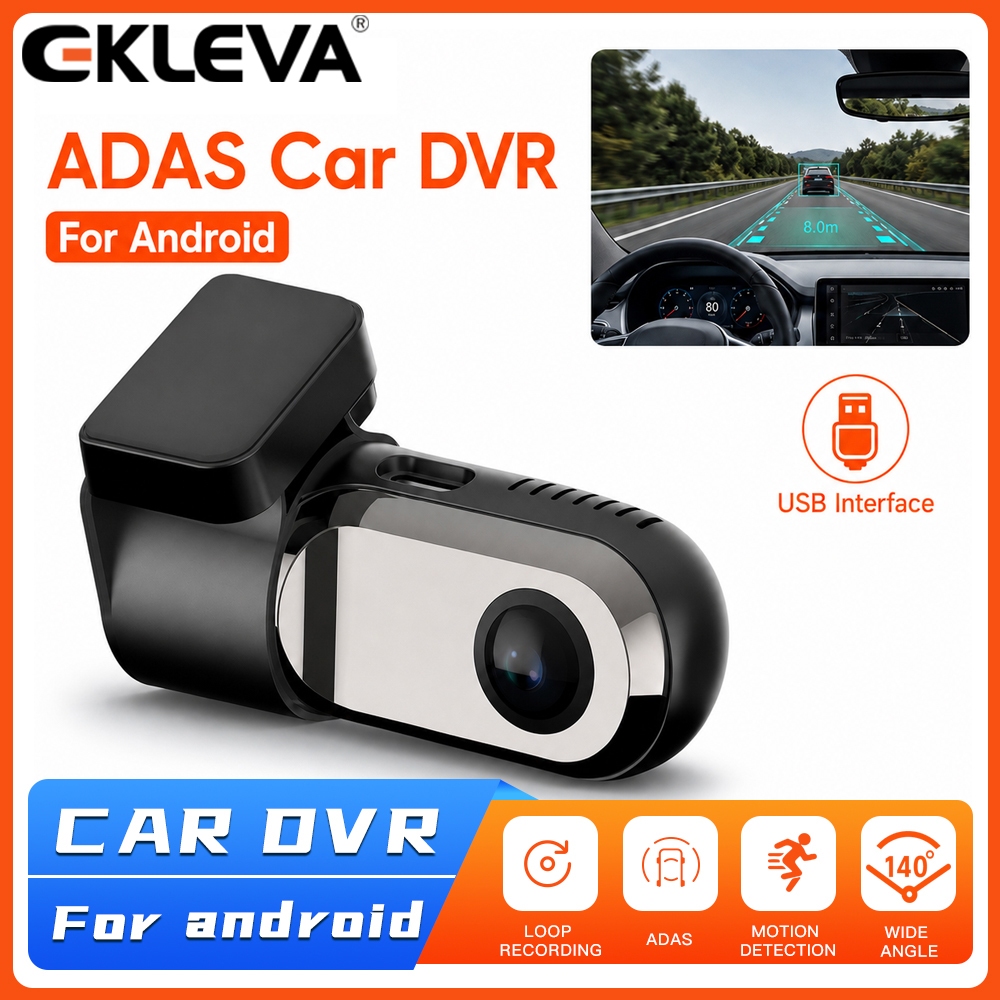 Ekleva Dash Cam ADAS รถ DVR ADAS Dashcam DVRs วิดีโอ HD USB เครื่องบันทึกภาพอัตโนมัติสําหรับ Android