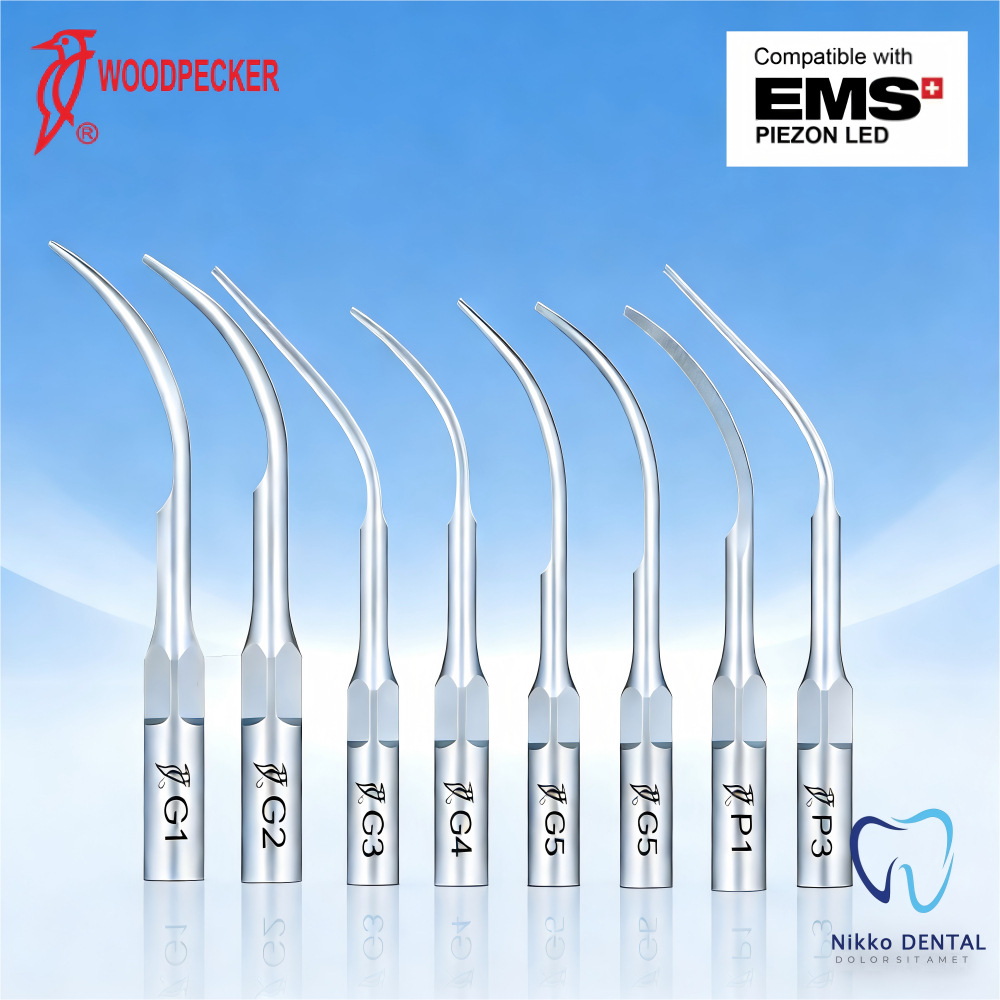Woodpecker Scaler Tips G1aG2ingG4G5&P1P3 - ใช้งานร่วมกับ EMS UDS, Ultrasonic Dental Tips สําหรับกําจ