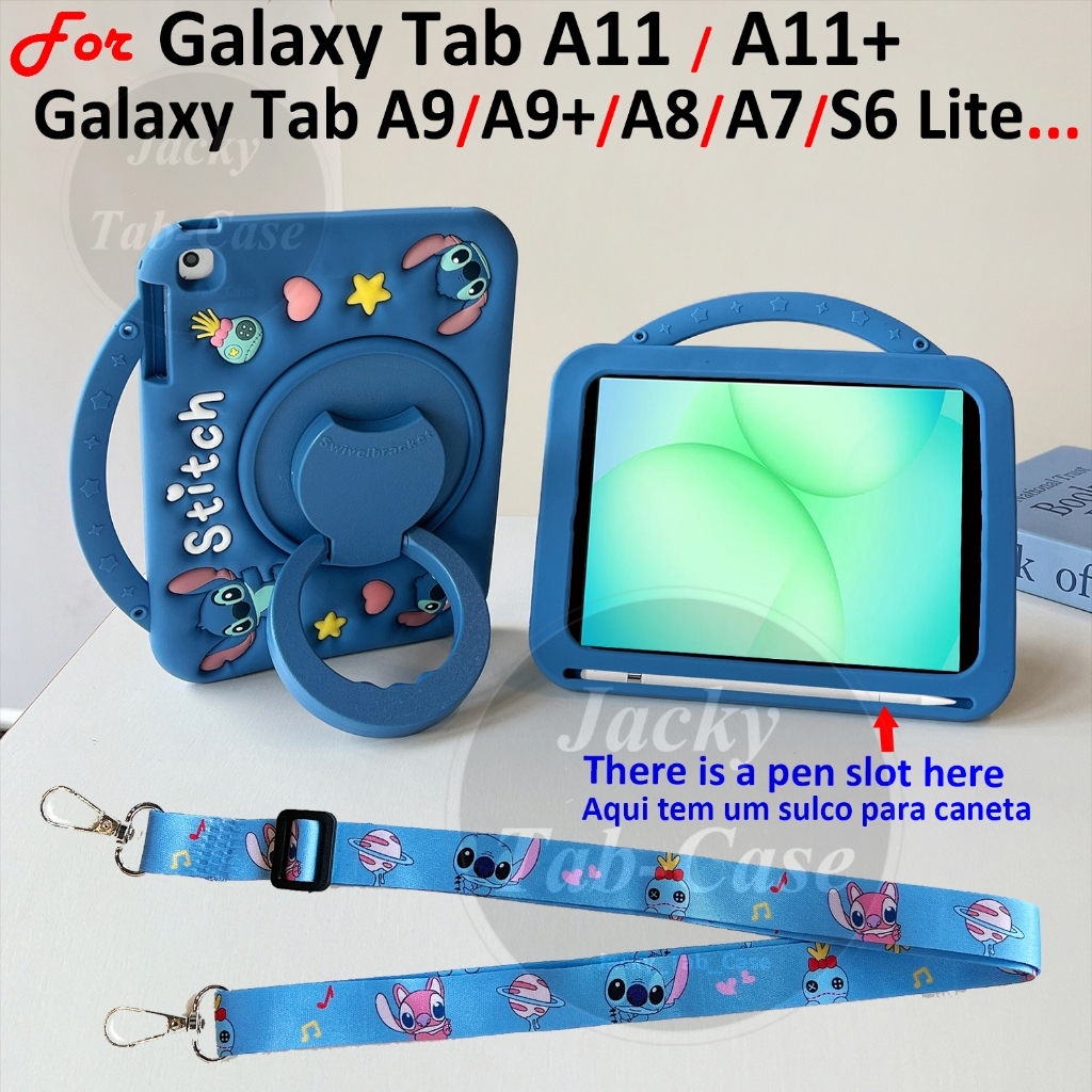 สําหรับ Samsung Galaxy Tab A11 A11 + A9 A9 + A8 A7 S6 Lite 8 T295 T515 3D นักบินอวกาศซิลิโคนนุ่มขาตั