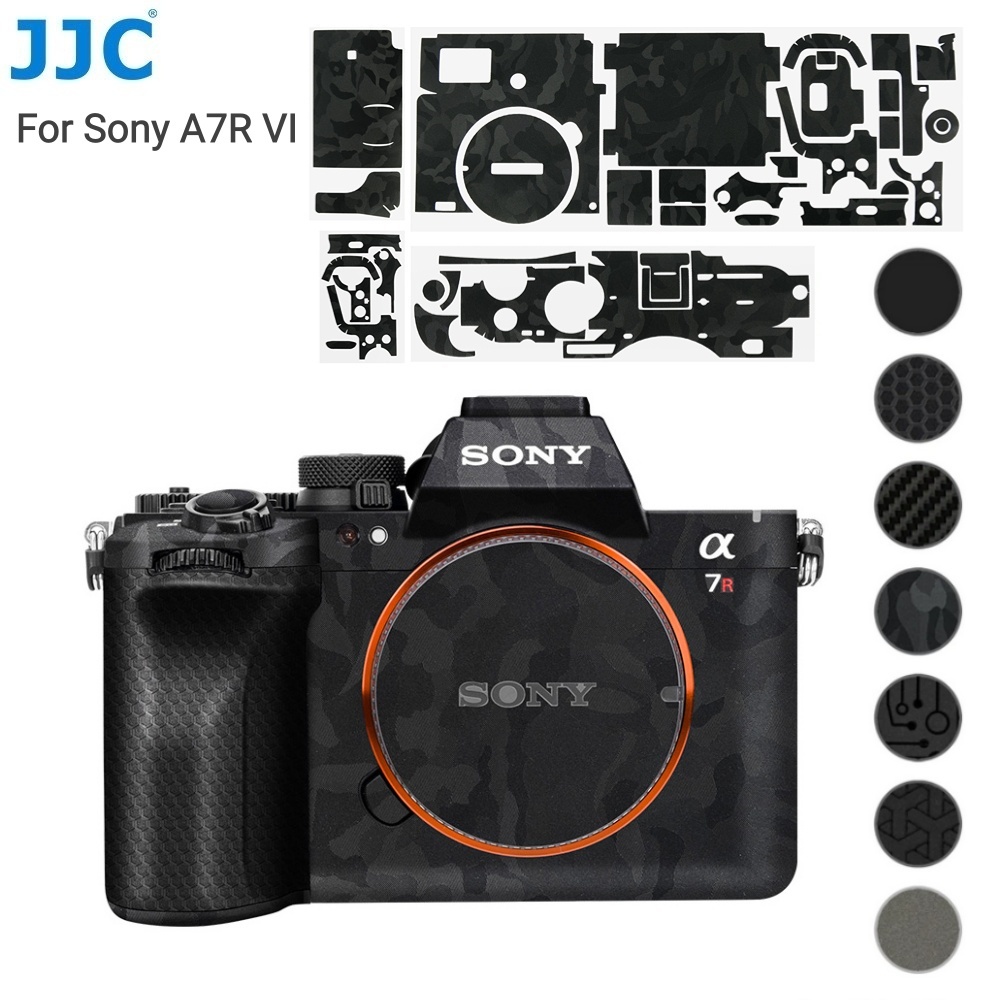 JJC Camera Skin Wrap กล้องตกแต่งป้องกันฟิล์มผิวสำหรับ Sony A7R VI A7RM6 A7R6 3M ฝาครอบกล้องสติกเกอร์ตกแต่ง