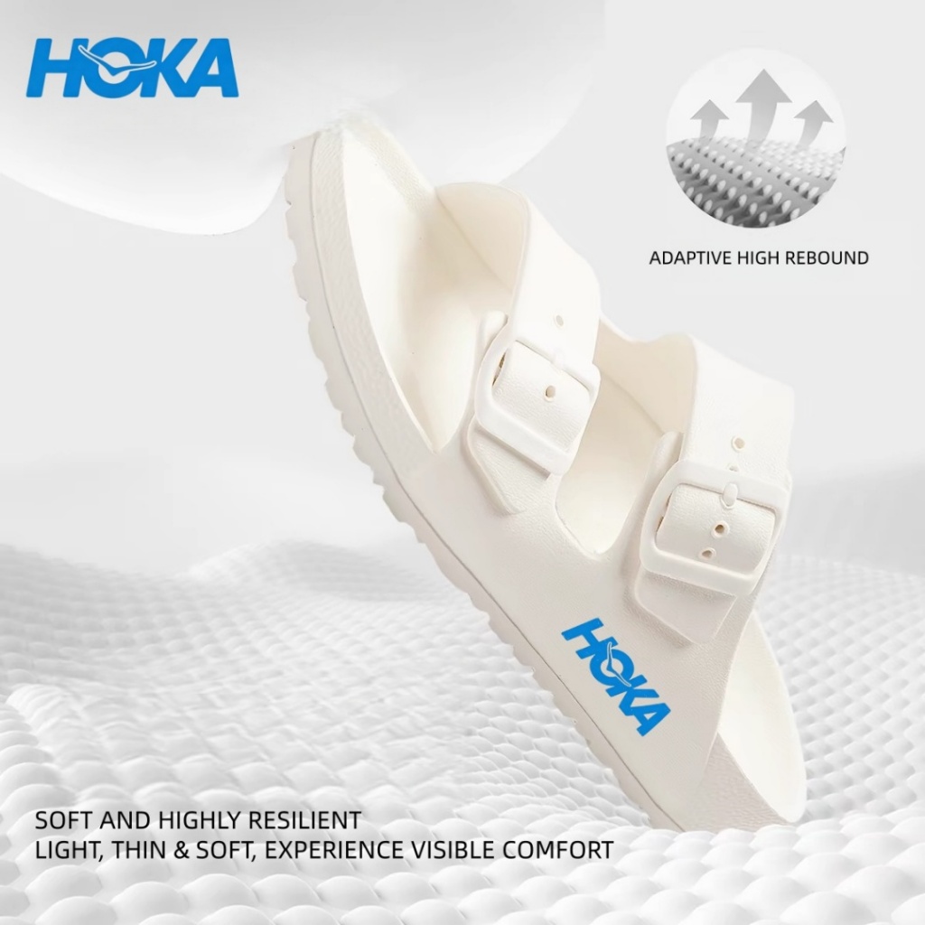 HOKA รองเท้าแตะผู้ชาย Ultra Soft Cushion Non-Slip Quick-Dry Slides สําหรับชายหาด ลําลอง ยิม