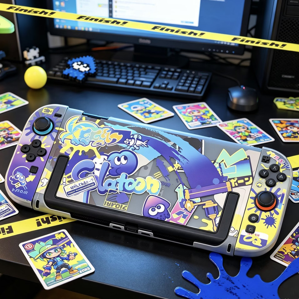 ป้องกัน Hard Case Splatoon3 Raiders สําหรับ Nintendo Switch 2 2025, ฝาครอบป้องกันสําหรับ Nintendo Sw