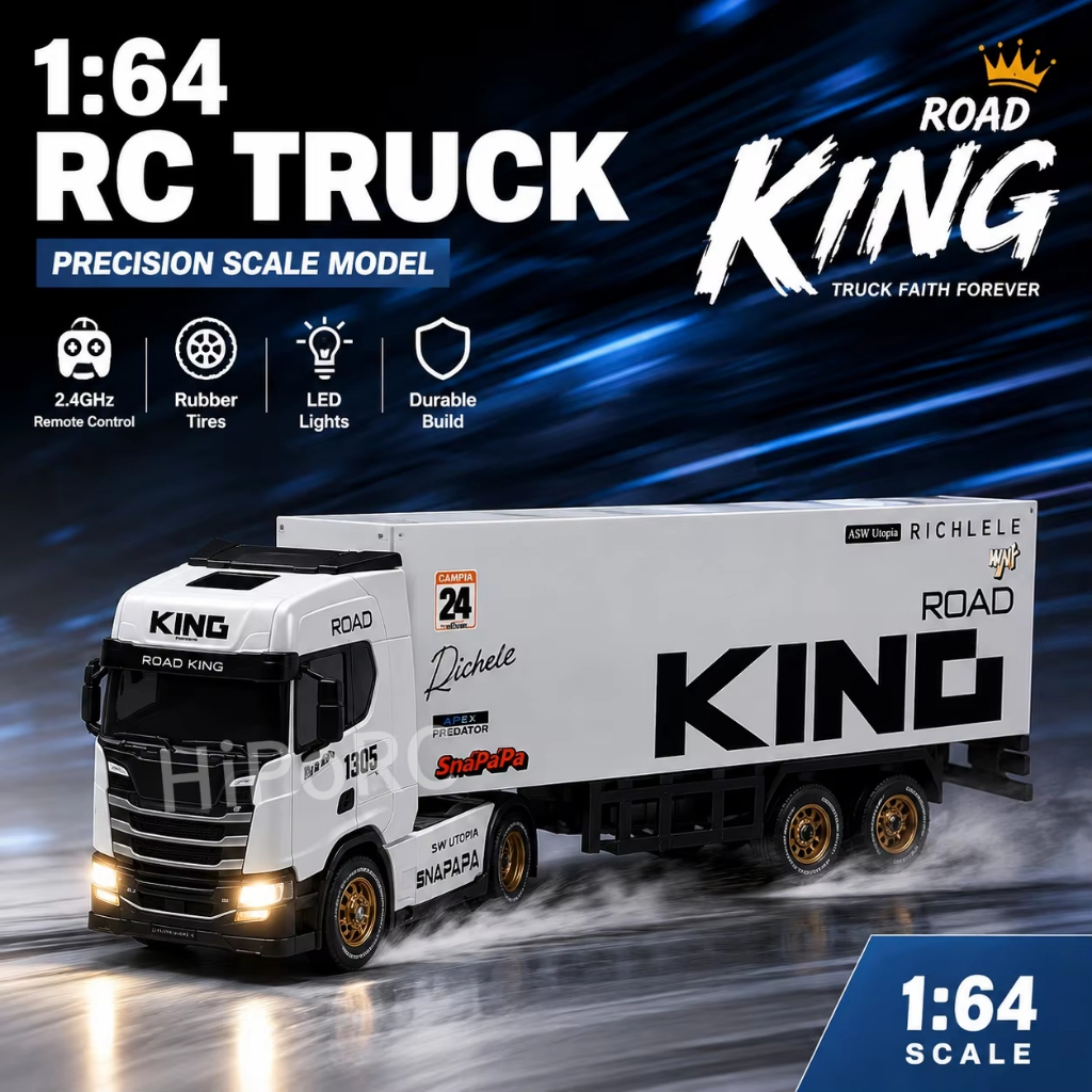 HiPoRC WNF ได้รับอนุญาตอย่างเป็นทางการ 1:64 SCANIA Full Proportional Gyro RC Drift รถบรรทุกรุ่น - Collectors Edition & Boy Gift