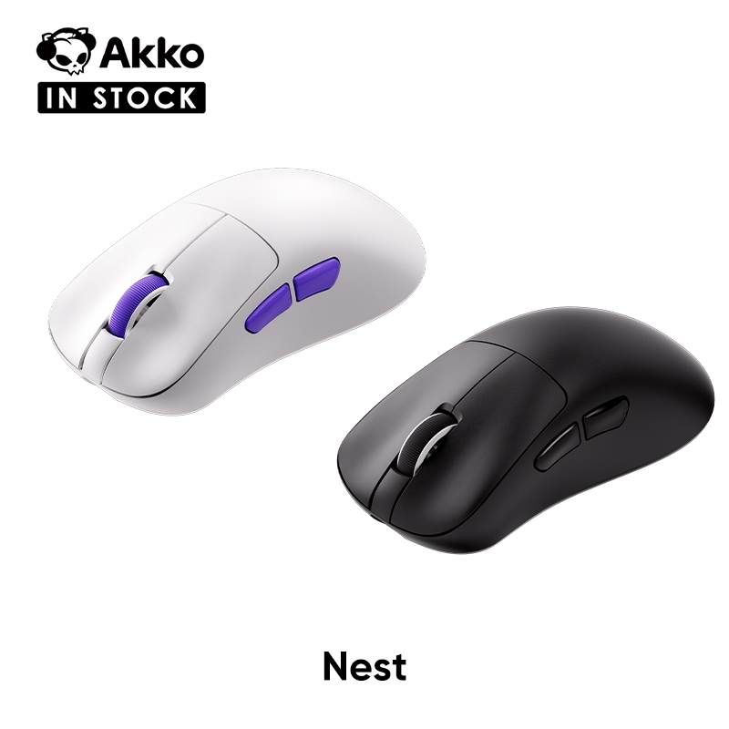 เมาส์ Tri-mode Gaming Akko Nest พร้อมเซ็นเซอร์ PAW3950,49g, ชิปนอร์ดิก, อัตราการผสมเกสร 8K Hz, ระดับ DPI ที่ปรับได้ 8 ระดับ