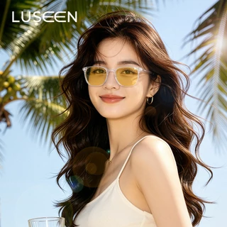 LUSEEN แว่นกันแดดโพลาไรซ์ ป้องกันรังสี UV400 ทรงสี่เหลี่ยม แฟชั่น สำหรับผู้หญิงและผู้ชาย AG21079