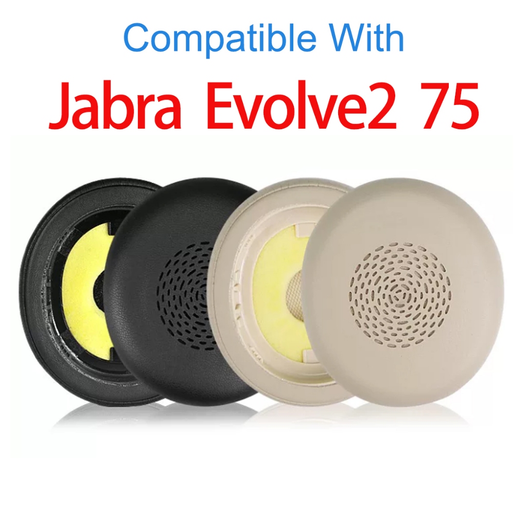 แผ่นรองหูฟังฟองน้ํา สําหรับ Jabra Evolve2 75 MS ชุดหูฟัง USB เปลี่ยนหูฟังโฟมเบาะฟองน้ํา