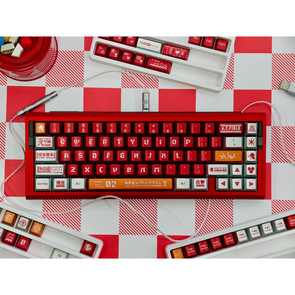 EVA01 EVA08 Lilth keycaps PBT Cherry Profile Mental Feel Keycap ชุดสําหรับคีย์บอร์ดแบบกลไก