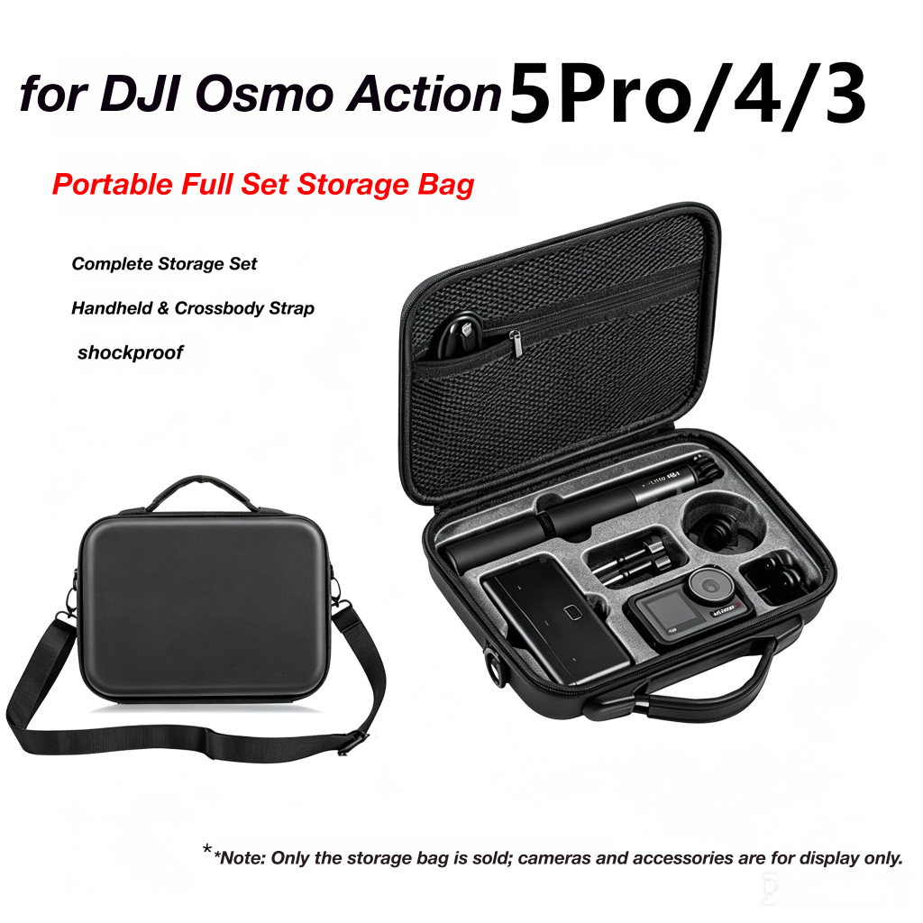 ไหล่สําหรับ DJI Osmo Action 6/5 Pro/Action 4 3 กรณี PU หนังสําหรับ DJI Osmo Action 3 อุปกรณ์เสริมกล้องกระเป๋าถือ