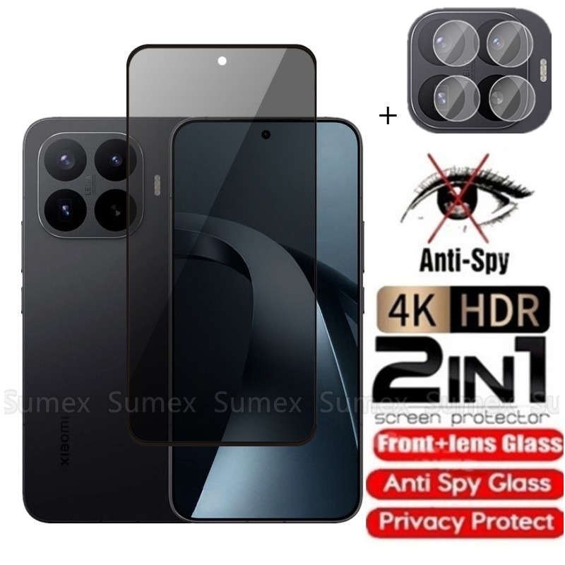 2in1 กระจกนิรภัยส่วนตัวสําหรับ Xiaomi 17T Pro Xiaomi17T 5G Anti-Spy ป้องกันหน้าจอ 9H คลุมทั้งหมด Anti Peek ความเป็นส่วนตัวกล้องเลนส์ป้องกันฟิล์ม Mi17T Mi 17TPro 2026