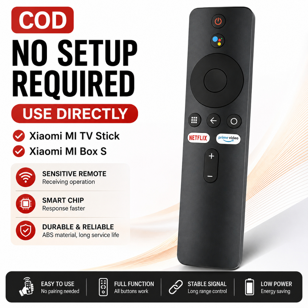 เหมาะสําหรับ Xiaomi Box S Xiaomi TV Stick MDZ-22-AB MDZ-24-AA กล่องสมาร์ททีวีบลูทูธรีโมทคอนโทรลพร้อม Google Assistant ฟังก์ชั่นยี่ห้อใหม่ XMRM-006 รีโมทคอนโทรล