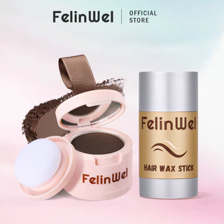 FelinWel เซ็ตจัดทรงผม แท่งแว็กซ์+แป้งเงาแฮร์ไลน์ ปิดผมบาง ดูหนาเป็นธรรมชาติ | Hair Styling Bundle Wax + Hairline Powder