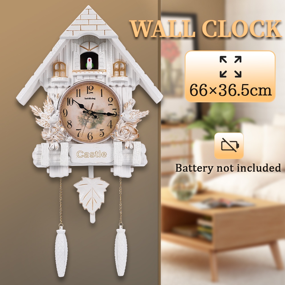 Cuckoo Wall Clock สําหรับรายงานเวลาเด็กตกแต่งห้องติดผนังนาฬิกานกตกแต่งบ้านนาฬิกาลูกตุ้มนาฬิกาปลุกไม่