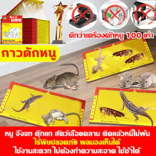 1แถม9 กาวดักหนู แบบสําเร็จรูป แผ่นกาวดักหนู กระดาษใหญ่ขึ้นหนาขึ้นเหนียวขึ้นหนีไม่ได้ กาวดักหนูอย่างดี แผ่นใหญ่