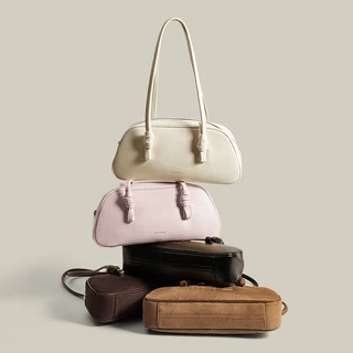 BOSTANTEN Polly Bag กระเป๋าถือสะพายไหล่สำหรับผู้หญิง กระเป๋าหนังกลับความจุขนาดใหญ่ ดีไซน์สวยงามและทันสมัย
