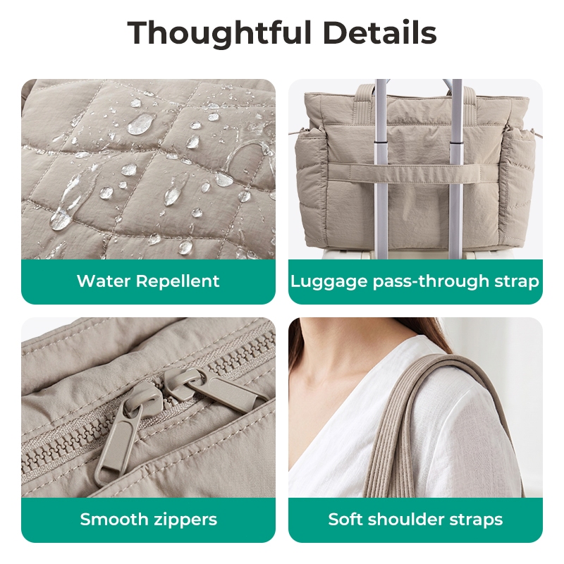 BAGSMART حقيبة توت منفوخة TRINI ‏18 لتر تتسع للابتوب 14 بوصة — صورة 4