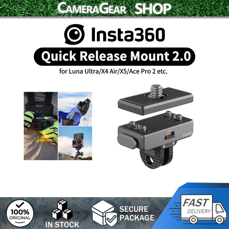 Insta360 Quick Release Mount 2.0 สําหรับ X6/Luna Ultra/X4 Air/X5/Ace Pro 2/X4/Ace Pro /Ace/X3 ONE X2
