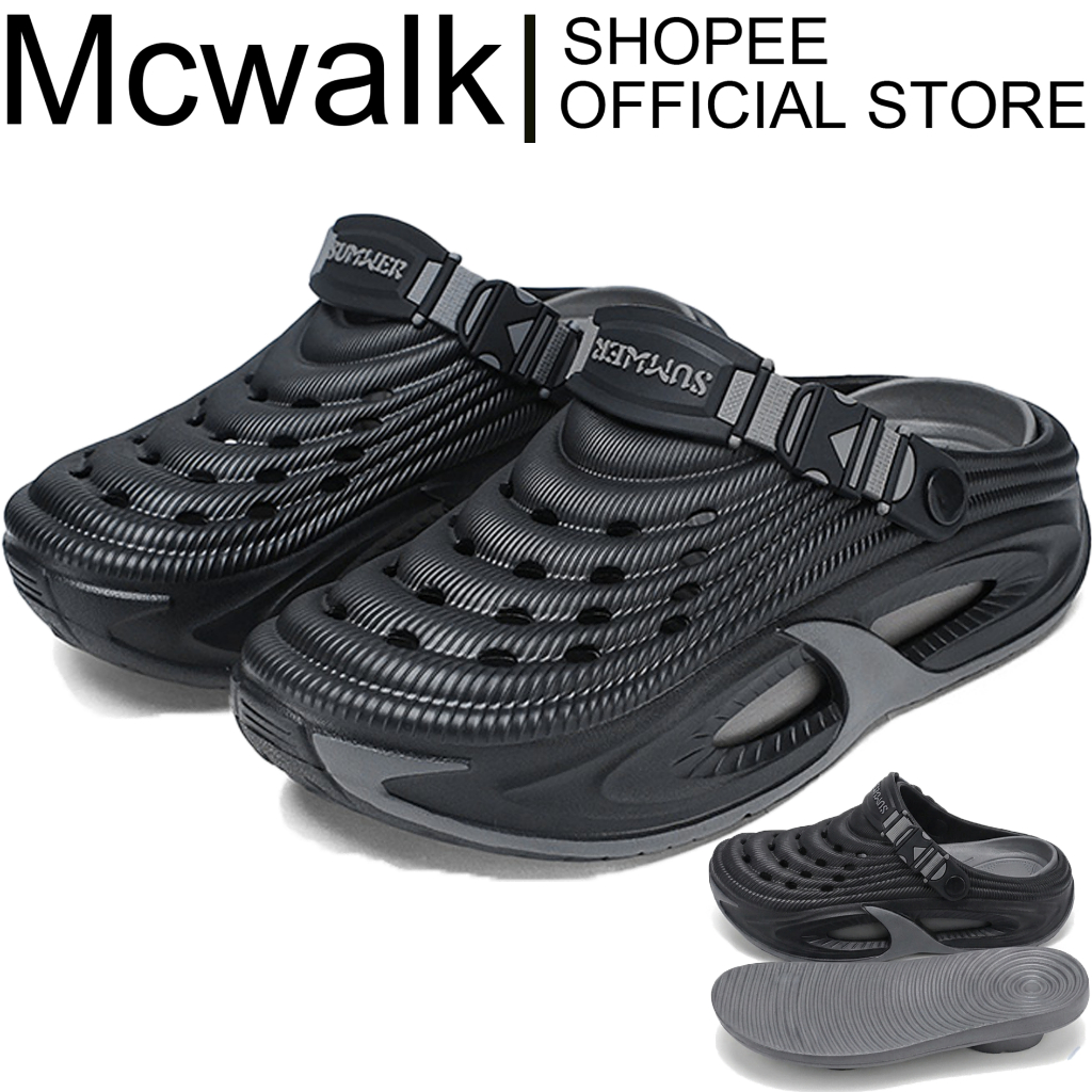 Mcwalk รองเท้าหัวโตผู้ชาย เท่ๆ สตรีท รองเท้าแตะผู้ชาย แฟชั่นวัยรุ่น รองเท้าไปทะเล ลุยฝน กันลื่น A003-2026 38-45