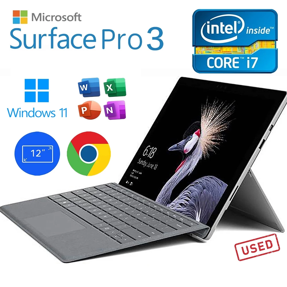 Microsoft Surface Pro 3 12 นิ้ว Intel i5 i7 RAM 4GB/8GB SSD Windows 11