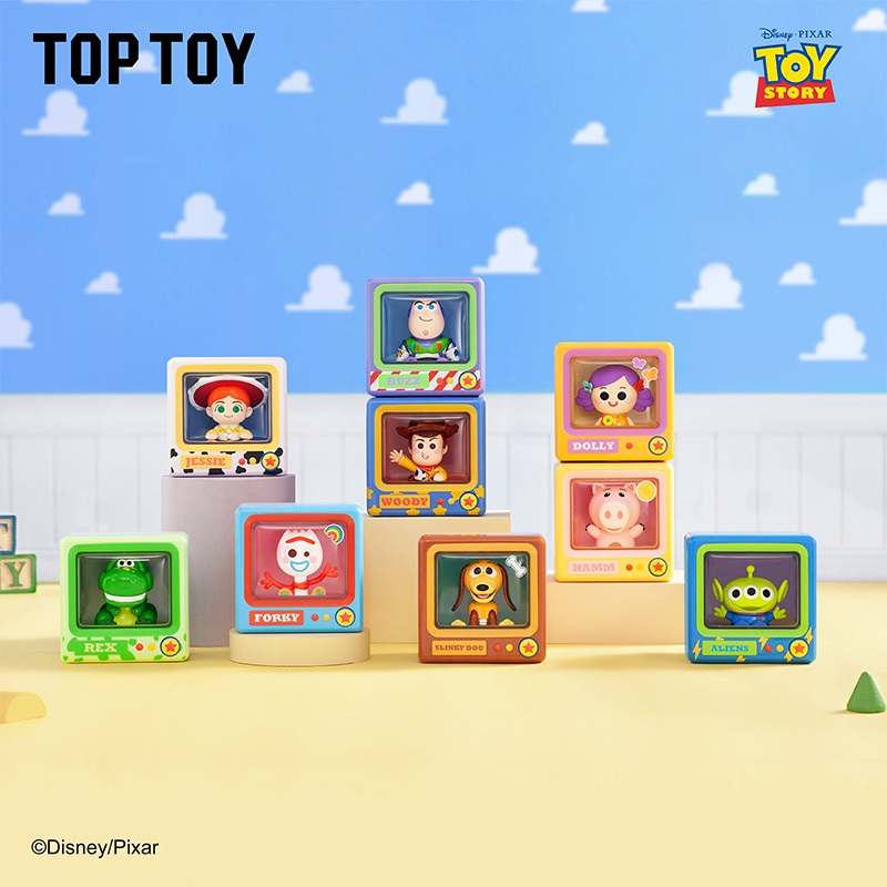 TOPTOY x Disney Toy Story Mini TV Series Figures Blind Box ของขวัญ ฟิกเกอร์ ฟิกเกอร์ของสะสม บัซ ไลท์เยียร์ ฟิกเกอร์สำหรับวันเกิด