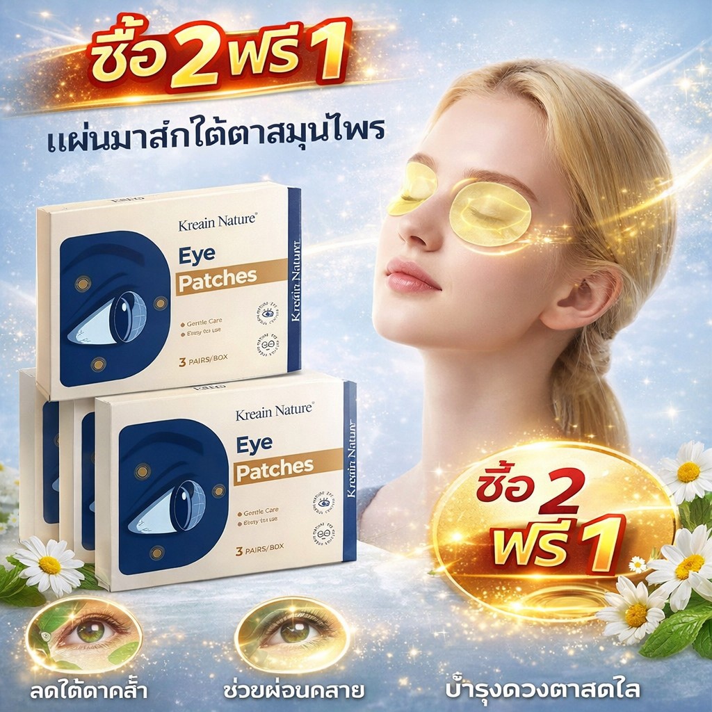 KreainNature Eyepatches Cool Eye Patch Gentle Eye Care Moisturizing สบาย Daily Care Home Standing Eye Care Patch
