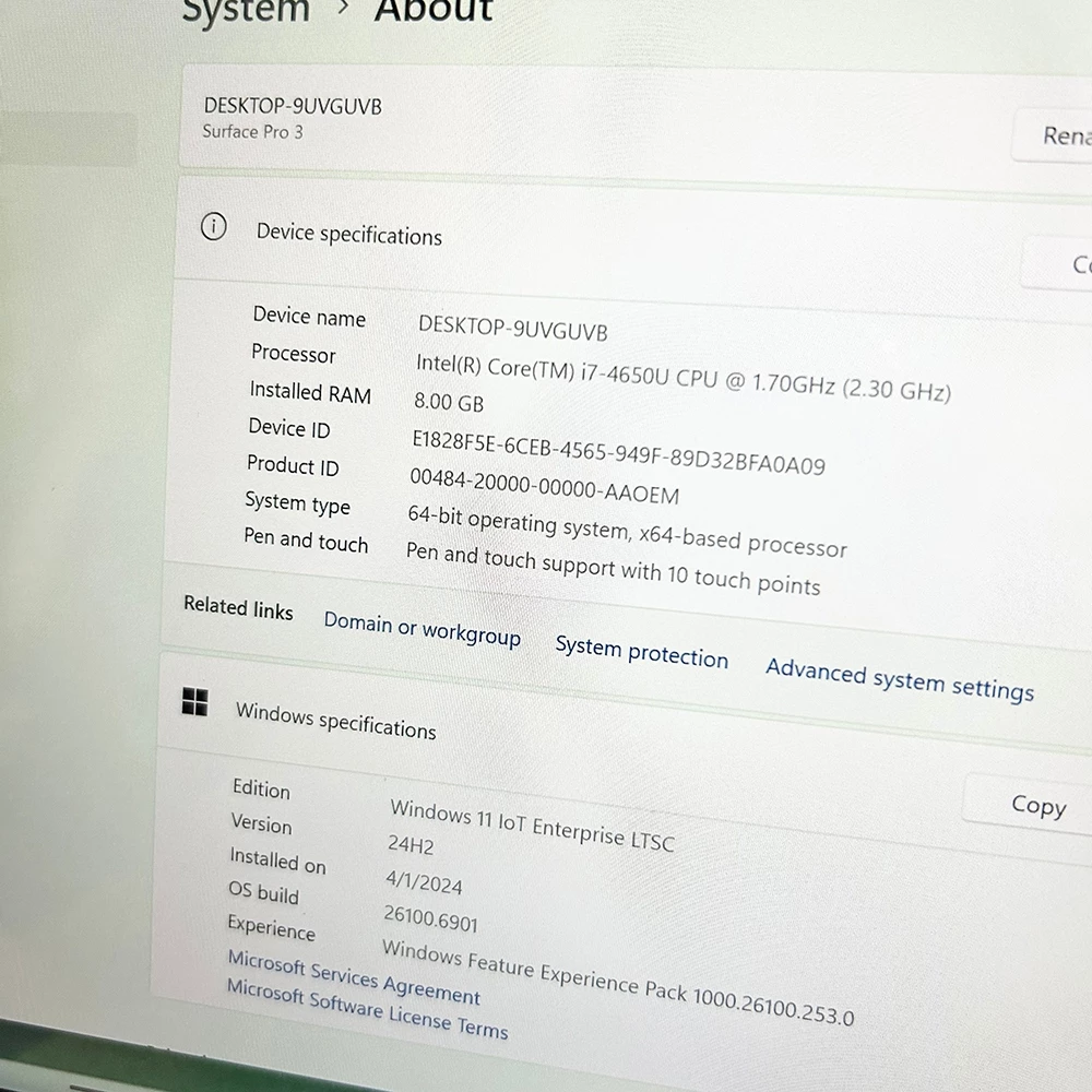 Microsoft Surface Pro 3 12 นิ้ว Intel i5 i7 RAM 4GB/8GB SSD Windows 11 thumbnail 4