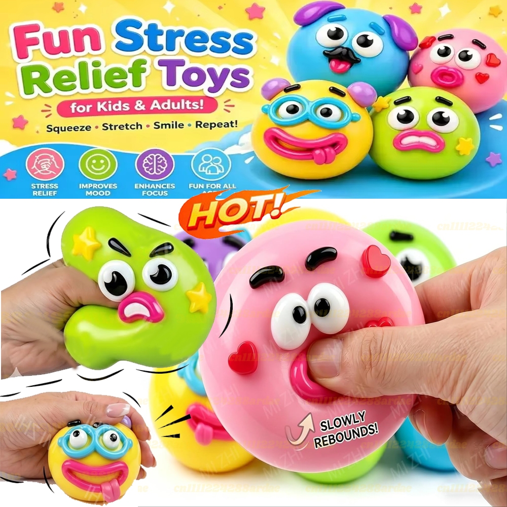 4 ชิ้นใหม่ Smushers Squishy-Curiosities Smushers สุนัข Face Swap Squishy,Soft ช้า Rising ความเครียดบรรเทาสําหรับความเครียดบรรเทาและความวิตกกังวลบรรเทา