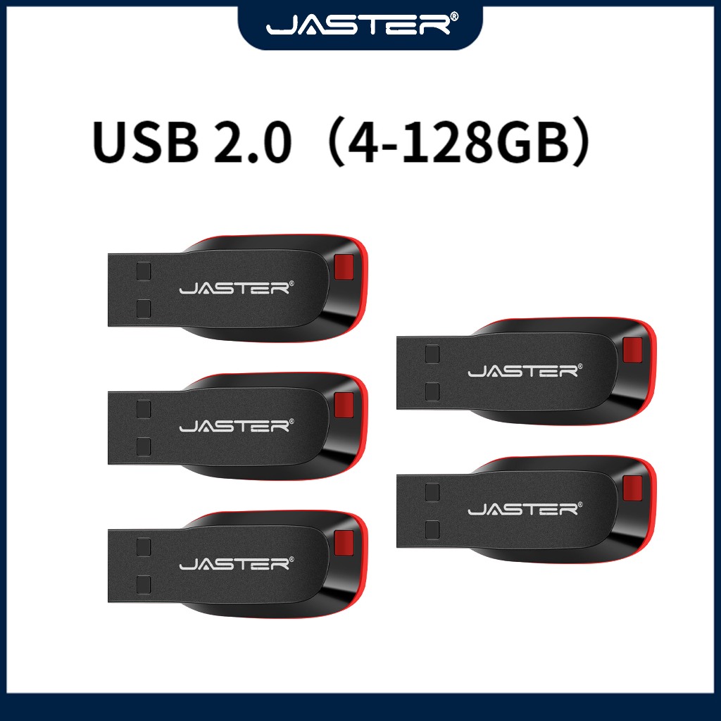 JASTER แฟลชไดรฟ์ USB 4GB 8GB 16GB 32GB 64GB กันน้ํา ความจุ 128GB สําหรับคอมพิวเตอร์ แล็ปท็อป