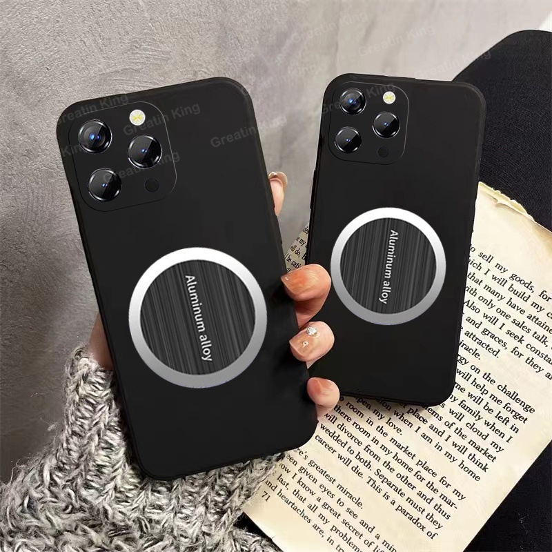 สําหรับ Oukitel P1 Casing Phone Cooling Case สีดํา Soft TPU การกระจายความร้อนฝาครอบแม่เหล็ก