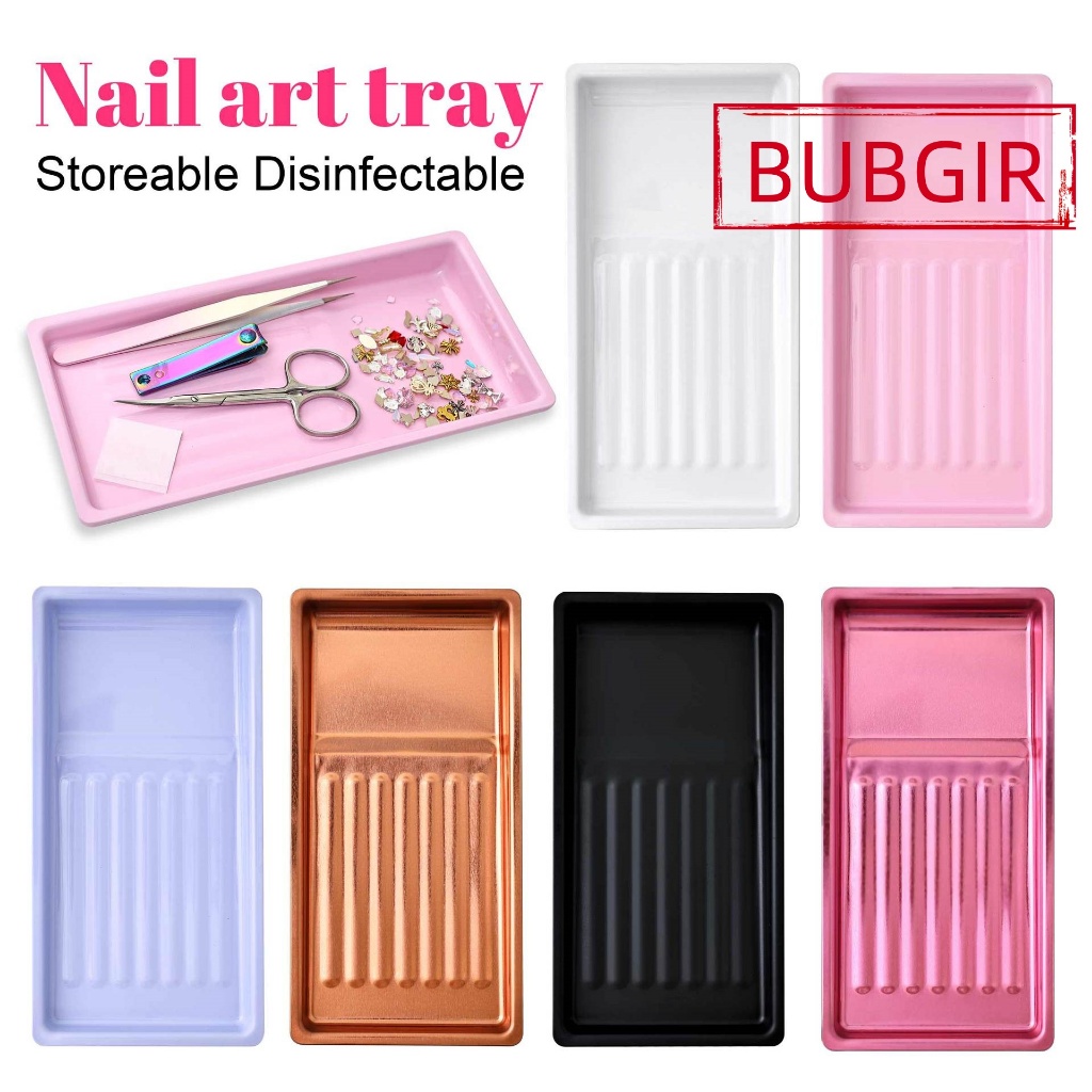 พร้อมส่ง มี 6 รุ่นค่ะ BUBGIR ถาดวางอุปกรณ์ จัดเตรียมอุปกรณ์ ผิวแสตนเลส เกรดดี ให้เลือกหลายทรง หลายสี อุปกรณ์ทำเล็บ อย่างดี