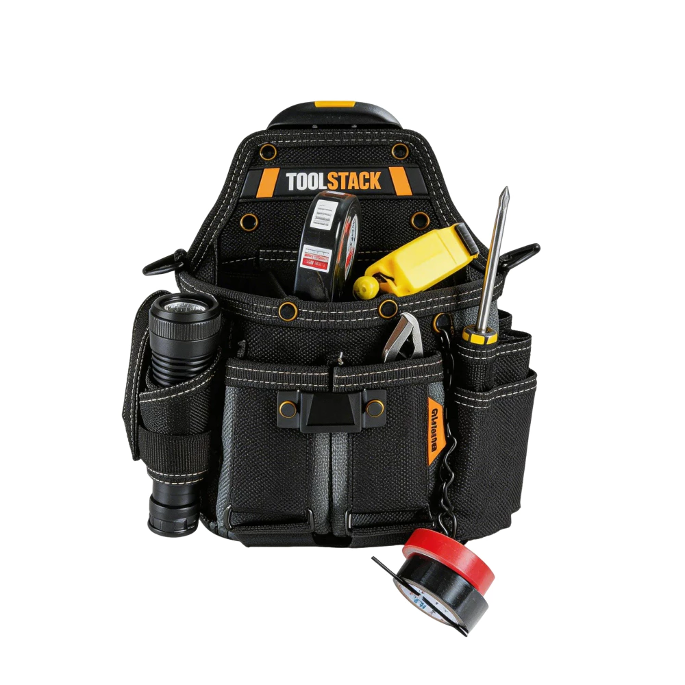 TOOLSTACK ช่างไฟฟ้ากระเป๋าเครื่องมือทํางานมัลติฟังก์ชั่ Toolkit แบบพกพาเครื่องมือกันน้ํา TSK-114