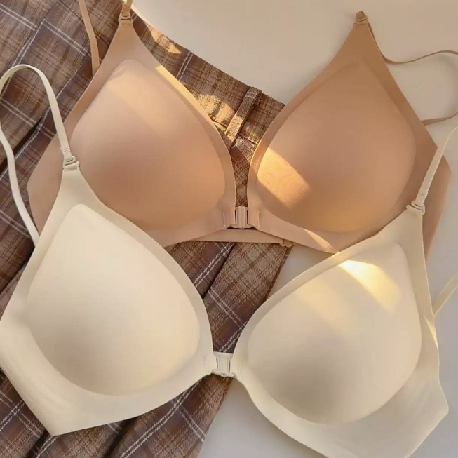 บราคล้องคอคอวีลึก ตะขอหน้า หลังเว้าตัวยูโชว์หลังสวย สายเล็ก ดันทรงอกเล็กให้อิ่มฟู เซ็กซี่ใส่สบาย