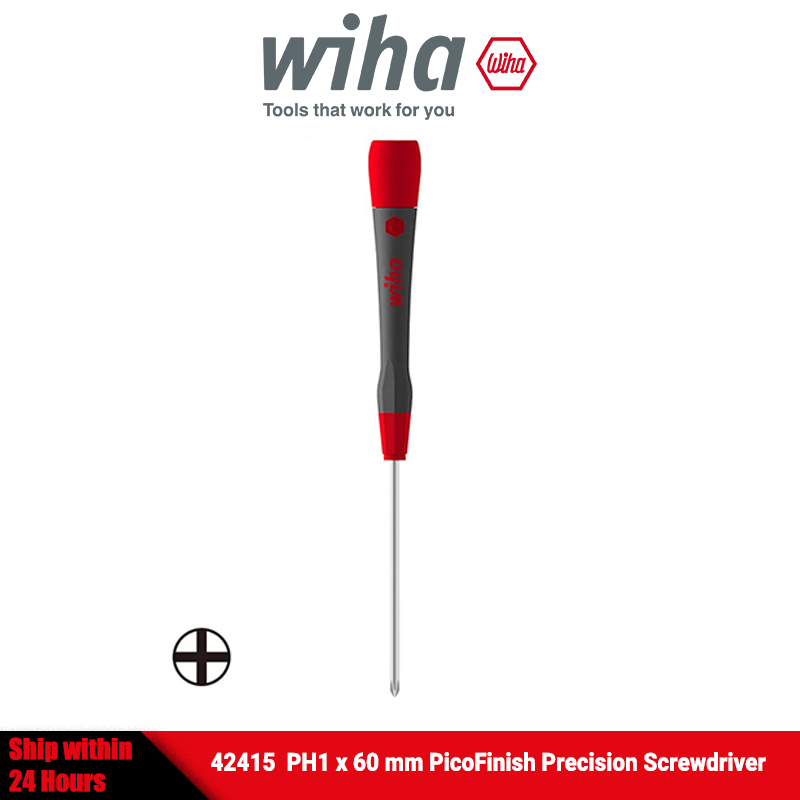 Wiha 42415 PicoFinish Precision ไขควง PH1*60mm