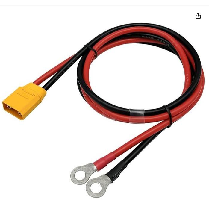 XT90 ถึง O แหวน Terminal สาย,XT90 ชาย/หญิง O แหวนเชื่อมต่อสาย 1M 10AWG ซิลิคอนสําหรับ RC Lipo แบตเตอ