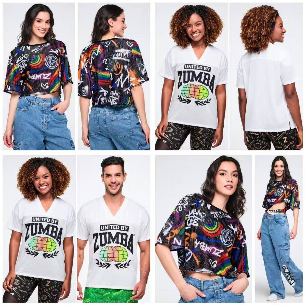 ZUMBA 2026 สไตล์ใหม่ Quick-Drying กีฬาแขนสั้นผู้ชายผู้หญิง ZUMBA เสื้อผ้าออกกําลังกายเสื้อยืด Top ฤดูร้อน Cool ผ้า