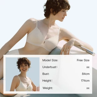 ubras 【Cooling bra】【Sea Breeze bra】เสื้อชั้นในไร้โครงฟรีไซส์ ผ้าฝ้ายระบายอากาศ เย็นสบาย ไร้รอย ไร้ตะเข็บ ใส่สบายทั้งวัน ไม่มีโครง เหมาะผิวแพ้ง่าย