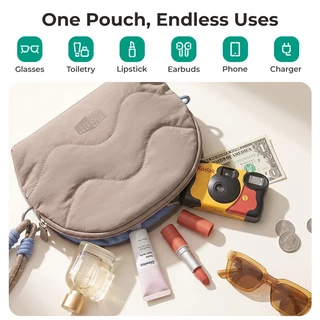 BAGSMART กระเป๋าสตางค์ผู้หญิง Wristlet Pouch กระเป๋าใบเล็ก กันน้ำ ช่องเก็บของเยอะ กระเป๋าเครื่องสำอาง สำหรับเดินทาง