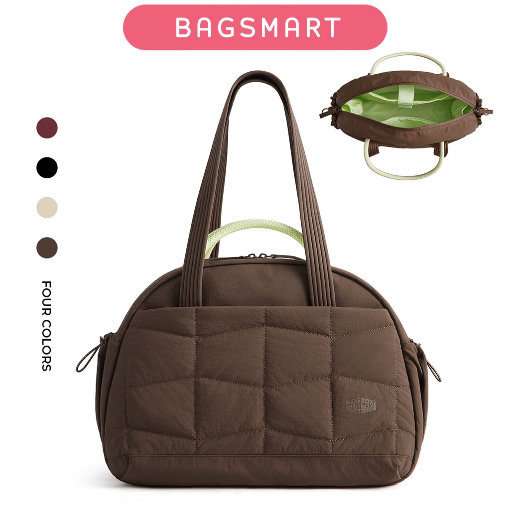 BAGSMART TRINI กระเป๋าสะพายกระเป๋าถือมัลติฟังก์ชั่นสไตล์ยิมสําหรับ 14-15.6 "แล็ปท็อป,กระเป๋ากันน้ําสําหรับ Leisure Commute Travel Sport