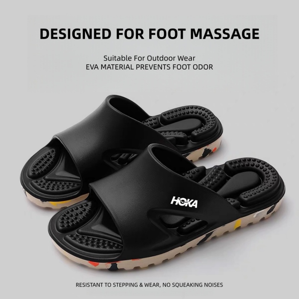 รองเท้าแตะสไลด์ผู้ชาย HOKA | รองเท้าแตะเบาะนุ่มพิเศษสําหรับเล่นกีฬาบ้านชายหาดเดินสบายๆ | รองเท้า EVA Comfort กันลื่น