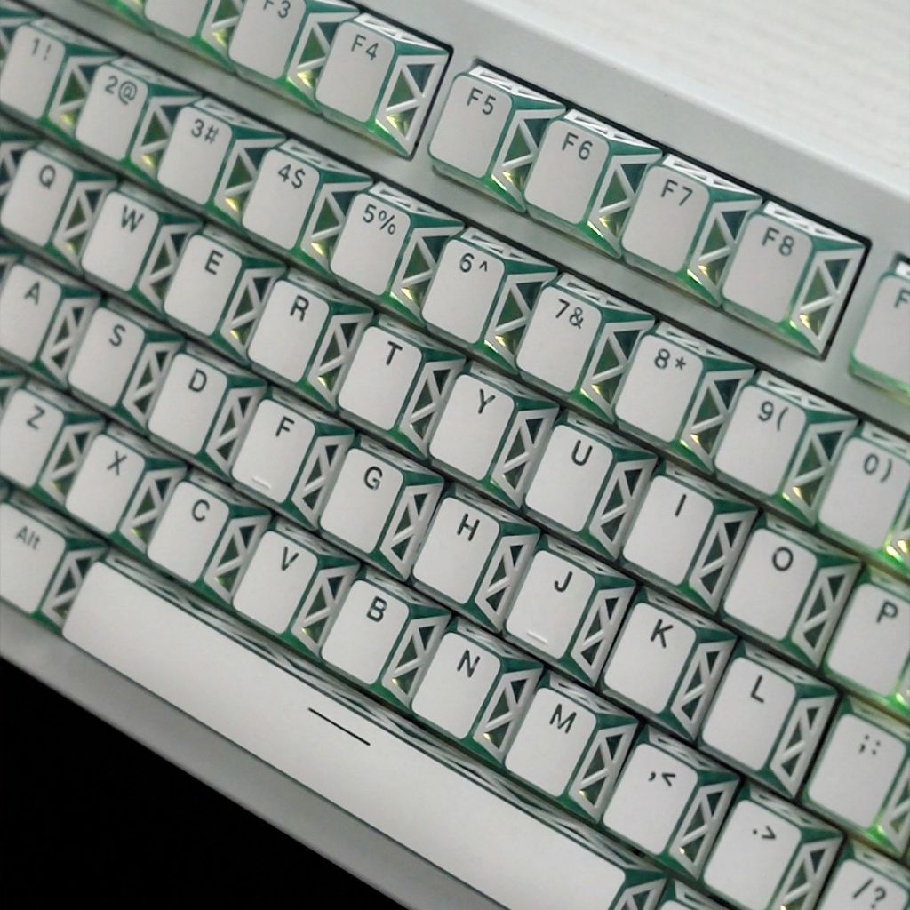 LumGuard Keycaps Hollow Light Shield RGB Light ผ่าน PBT + PC Double shot cherry profile keycap ชุดสํ