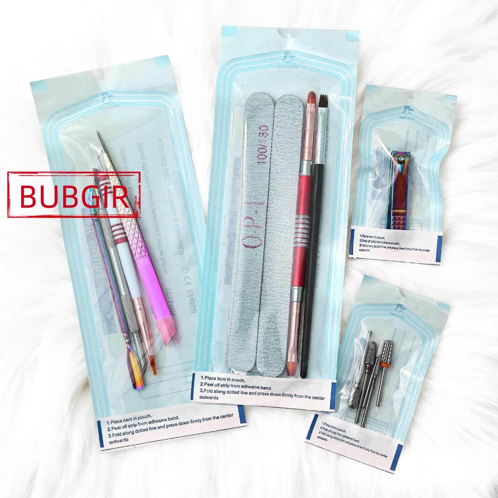 พร้อมส่ง  BUBGIR 50/100/200  ชิ้น ถุงเก็บอุปกรณ์ทำเล็บแบบใช้ครั้งเดียว｜ถุงบรรจุเครื่องมือทำเล็บ｜วัสดุ PP ปิดผนึกในตัว｜เหมาะสำหรับเครื่องมือทำเล็บและ