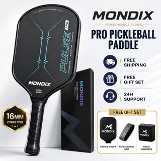 MONDIX Pulse Pro Pickleball Paddle T700 Carbon Fiber Face 16mm EVA Foam Core Thermoformed Unibody Design Power Spin Control Lightweight Pickleball Racket for Competitive Players