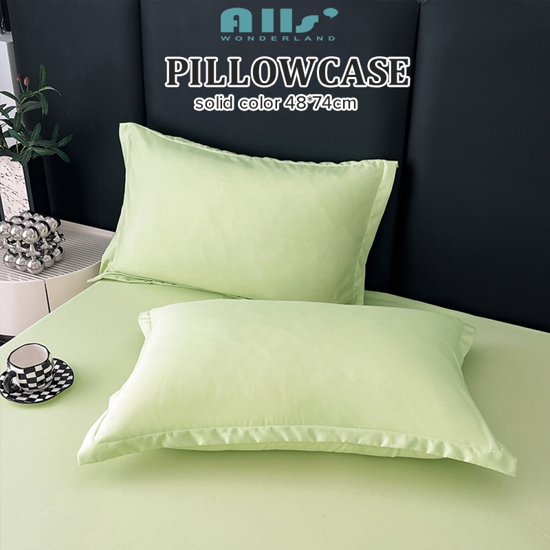 ปลอกหมอน สีขาว สีเทา สีเขียว 2 ชิ้น pillowcase 48*74 ซม. (18 * 29 ")