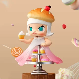 POPMART POPMART MOLLY Bread Head Series Mystery Box รูปเค้กเบเกอรี่ตกแต่งสาวฟรี