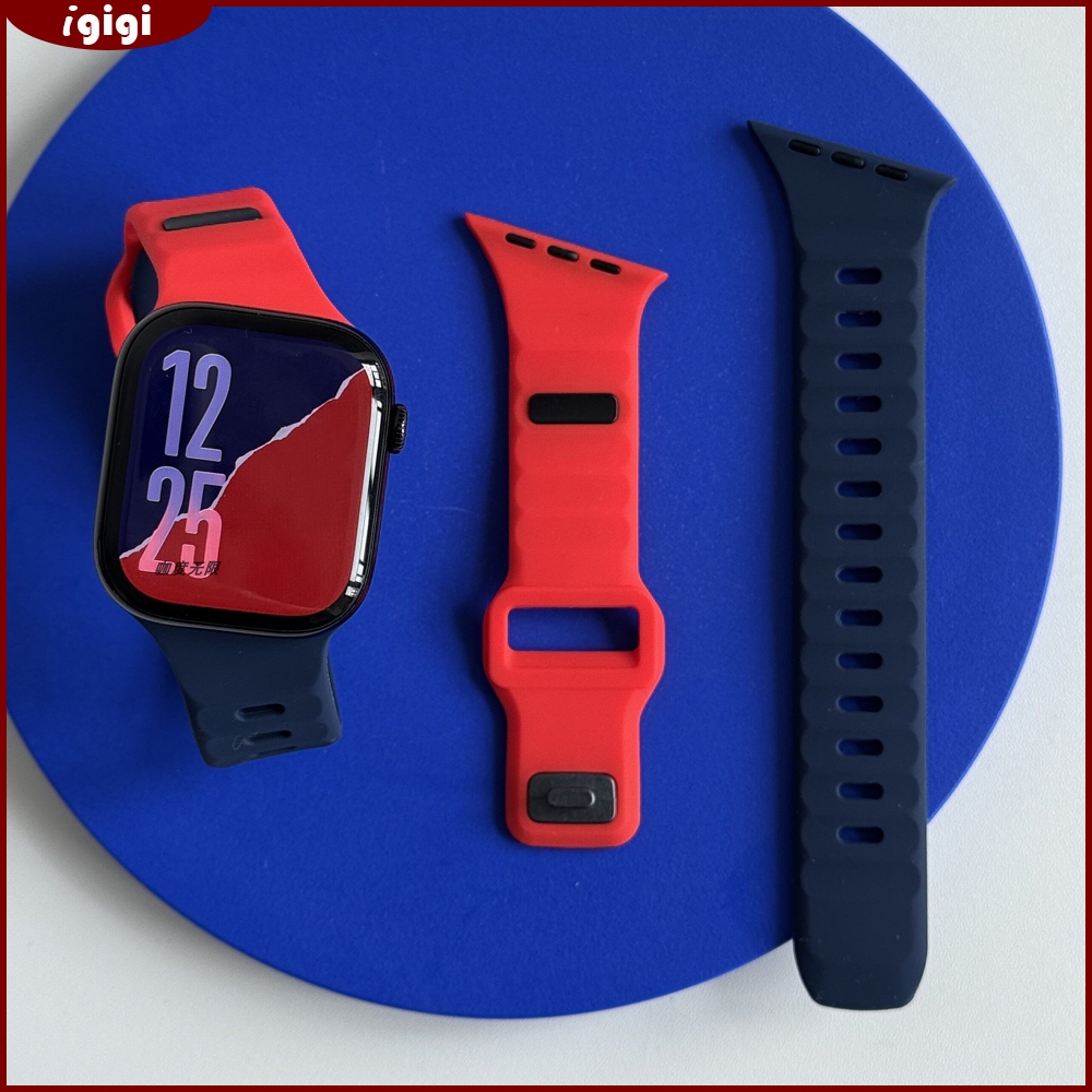 Creative ไม่สม่ําเสมอ Bevel Cut สายซิลิโคนสําหรับ Apple Watch 46/49/45/44/42/41/40/38 มม. Series 1-11 SE Ultra – ขอบไม่สมมาตร, กันน้ําเหงื่อ