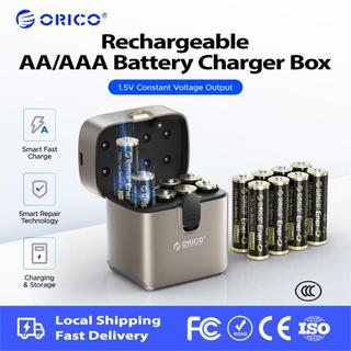 ORICO AA/AAA Li Battery Charger 1.55V AA/AAA NCM Type-C Rechargeable Battery Charging Compartment Li-ion Battery（EV8P）
