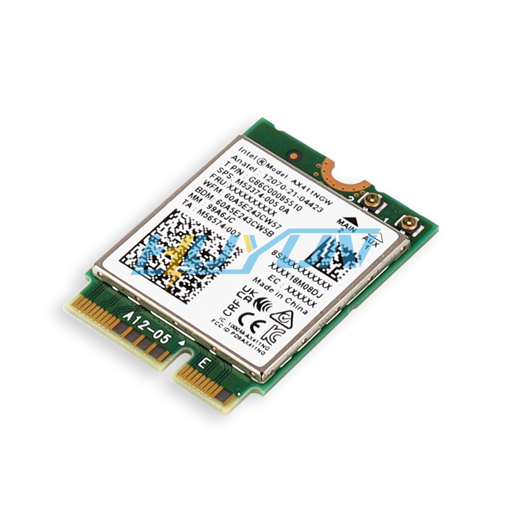 WiFi6E AX411NGW การ์ดเครือข่าย CNvio2 802.11ax 2.4/5/6GHz BT5.3 สําหรับ Win10 11 12CPU