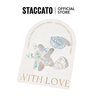 Staccato Women's Jelly Shoe Charms รองเท้าดอกไม้เหมาะสำหรับรองเท้าวุ้น