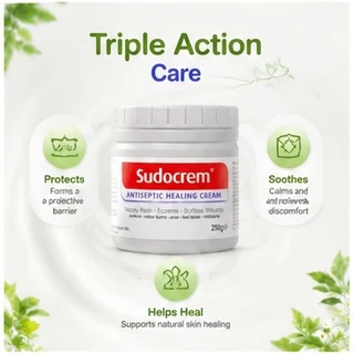 Sudocrem Antiseptic Healing Cream 125g ครีมผื่นผ้าอ้อมเด็กกลากบรรเทา Original UK