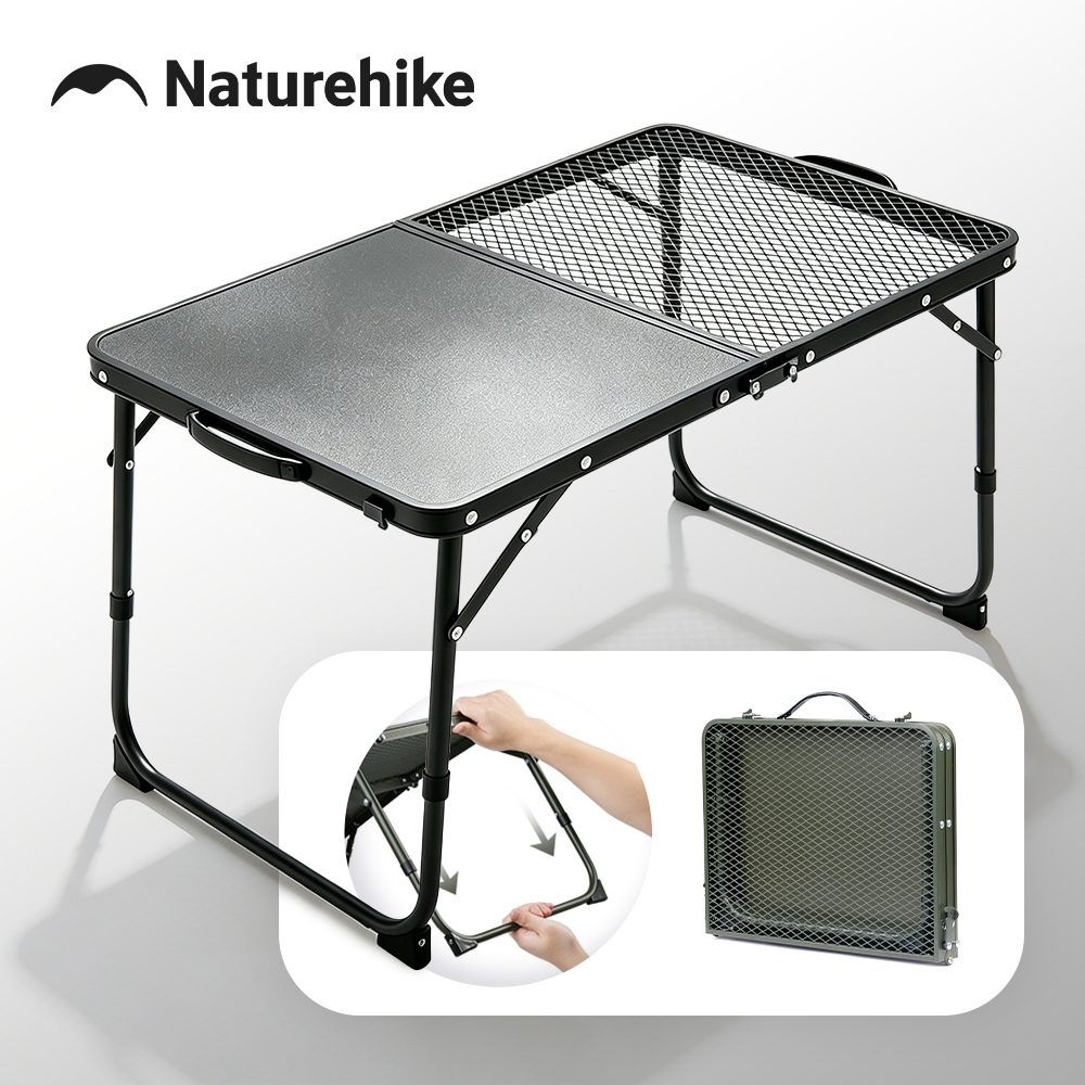 Naturehike โต ๊ ะพับกลางแจ ้ งแบบพกพาบาร ์ บีคิวชากาแฟตารางปรับความสูง Ultralight Garden Picnic Camping Mini ตาราง